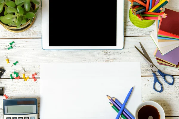 Workplace of Designer top view — Stock Photo, Image