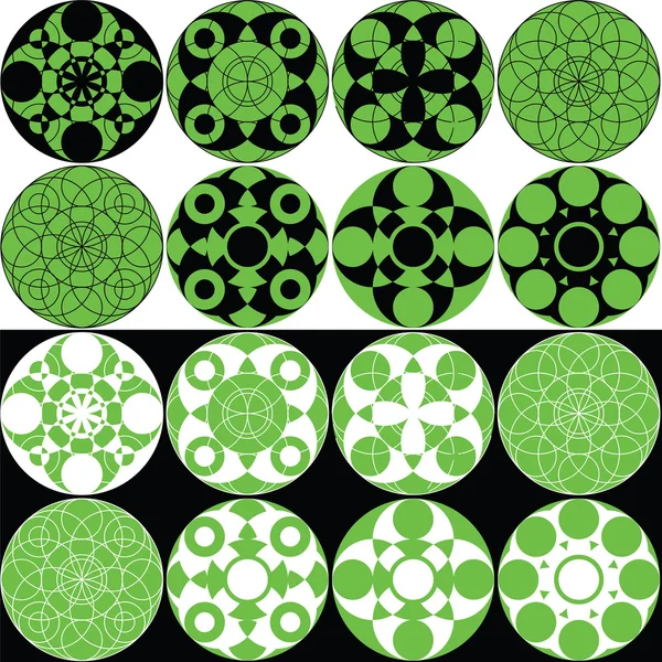 Motifs circulaires décoratifs — Image vectorielle