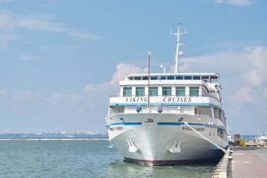 Cruise gemi Viking Sineus bağlantı noktası, Odessa, Ukrayna geldi