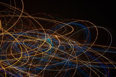 Soyut renkli freezelight eğrileri