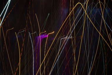 Soyut renkli freezelight eğrileri