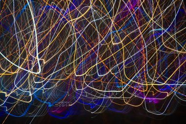 Soyut renkli freezelight eğrileri