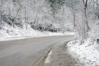 Kış kırsal yol