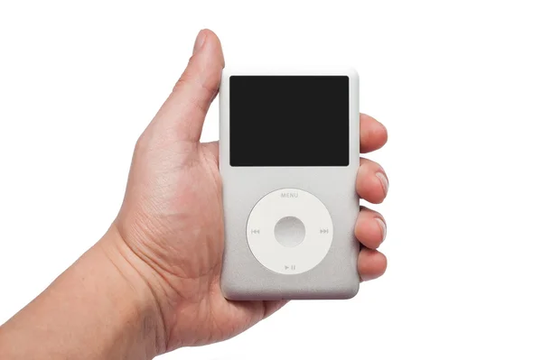 IPod classic 160 Gb in hand — Stock Photo, Image