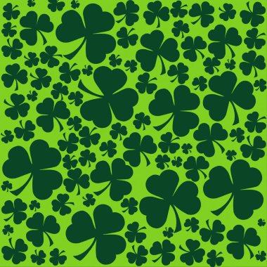 St. Patrick'ın gün arka planda yeşil renkler. Seamless modeli