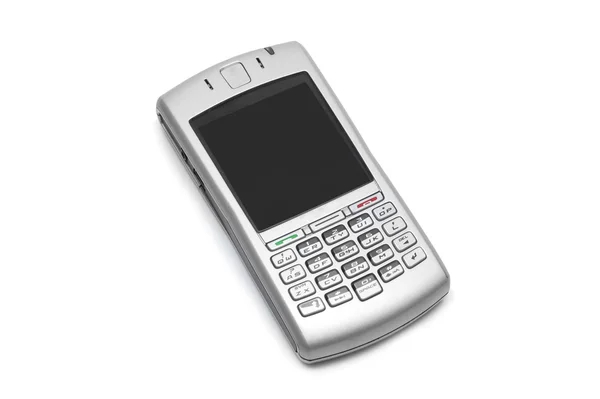 Slimme telefoon met qwerty-toetsenbord op een afgelegen witte achtergrond — Stockfoto