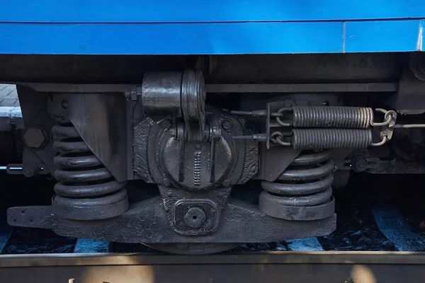 Hjul af en jernbanevogn - Stock-foto
