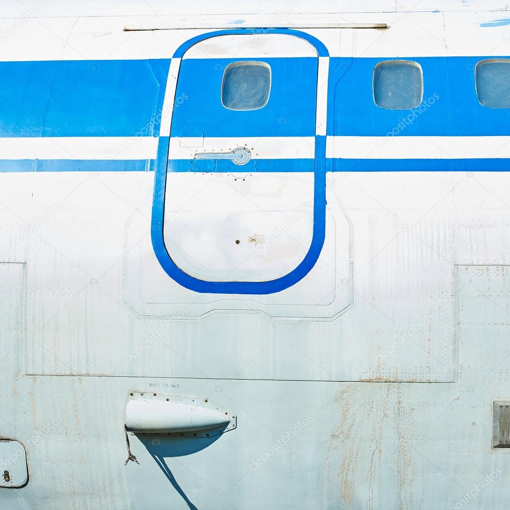 Fuselage of old soviet passenger aircraft