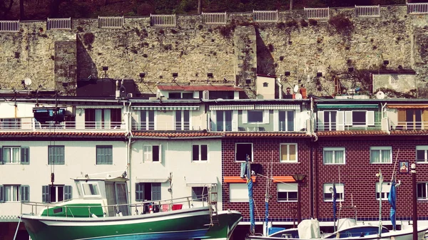 San Sebastián Donosti casas portuarias vista — Foto de Stock