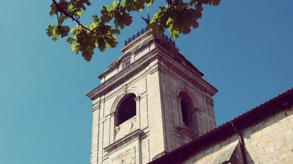 Ο Πύργος Saint-Vincent Εκκλησίας σε Urrugne νότια Γαλλία — Φωτογραφία Αρχείου