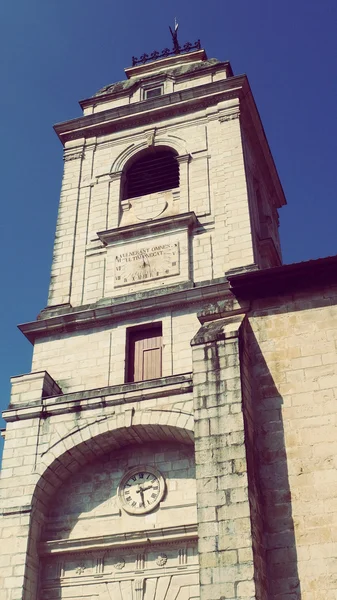 Torre della Chiesa di Saint-Vincent a Urrugne Francia — Foto Stock