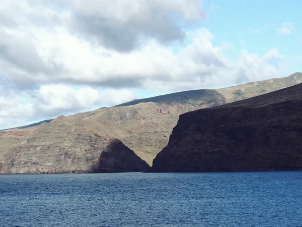 라 Gomera 카나리아 제도 해변 절벽 — 스톡 사진