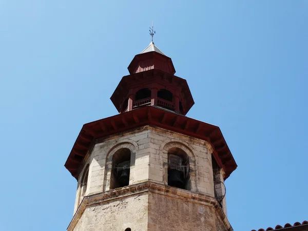 Saint jean de luz france ciboure kirchenturm — Stockfoto