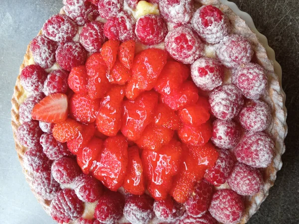 라즈베리 케이크가 — 스톡 사진
