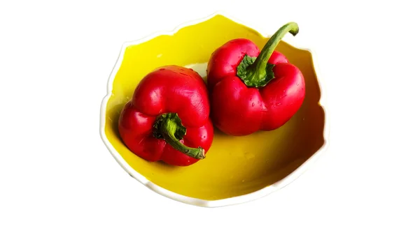 Pepper on plate Cooking Ingredient — Stock Photo, Image