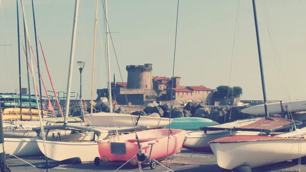 Старий порт з замку Сен-Жан-де-Люз — стокове фото