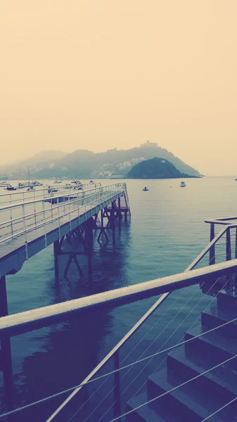 San sebastian donostia blick vom pier — Stockfoto