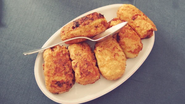 Papas Rellenas Perulu gıda — Stok fotoğraf