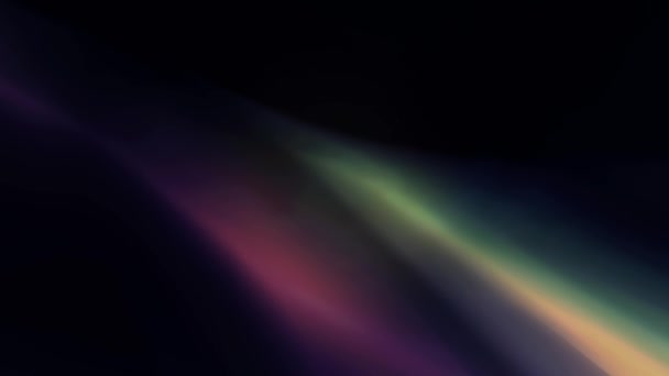 Cielo oscuro con ondas de color arco iris — Vídeos de Stock