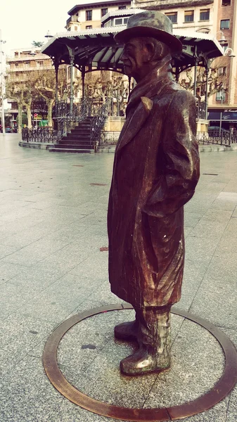 Pio Baroja Skulptur irun spanien — Stockfoto