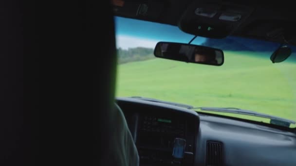 Off-road auto rijden vanuit passagiersperspectief — Stockvideo