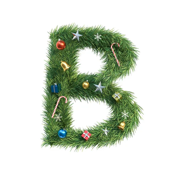 Weihnachten Alphabet Buchstabe Illustration — Stockfoto