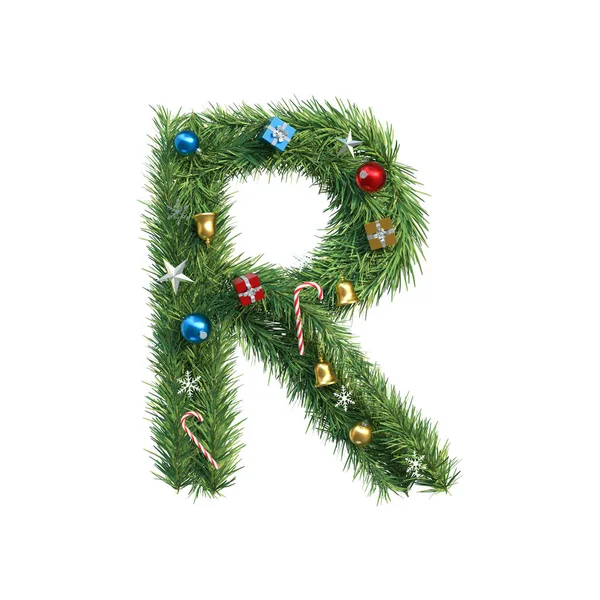 Weihnachten Alphabet Buchstabe Illustration — Stockfoto