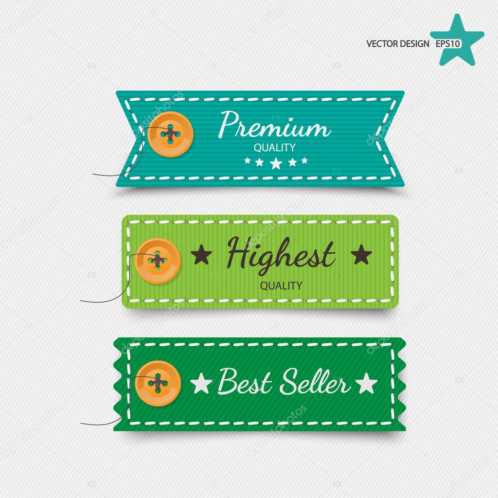 Clothing labels. Vector