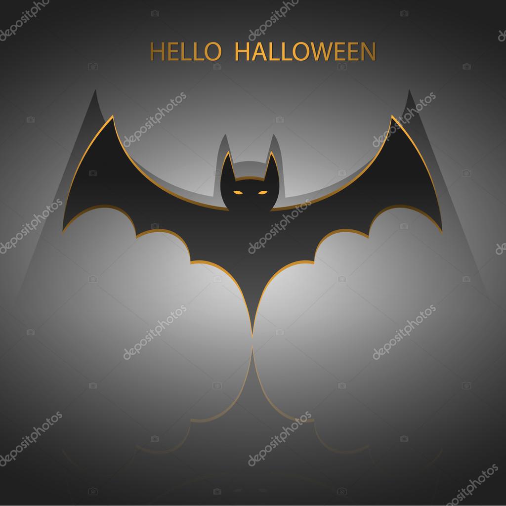 Halloween vector background with bat