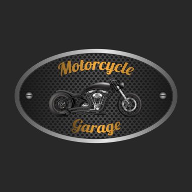 Motosiklet Garaj sign.vector