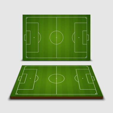 Futbol sahası - vektör çizim