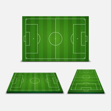 Futbol sahası - vektör çizim