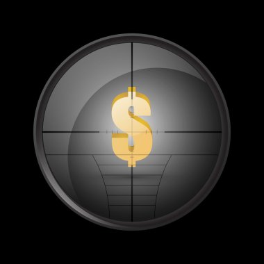 Keskin nişancı kapsamı money.vector yönelik