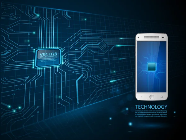 Touchscreen Smartphone-val background.vector áramkör — Stock Vector
