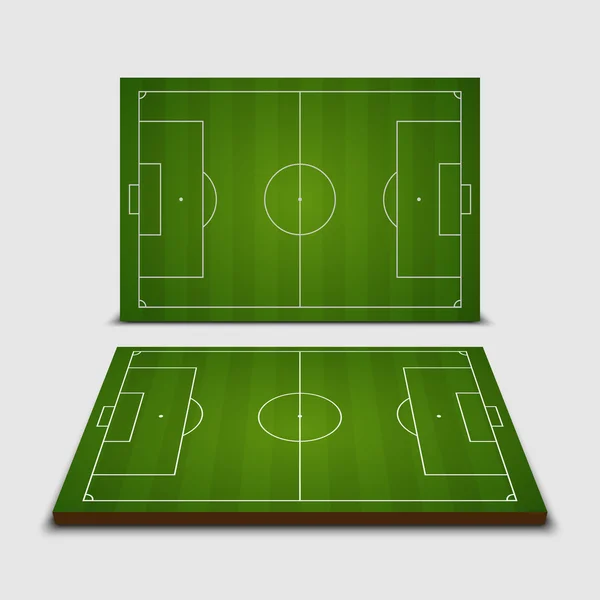 Campo de fútbol - ilustración vectorial — Vector de stock