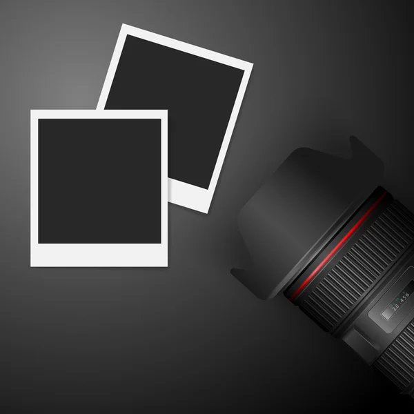 Lens met foto frames.vector — Stockvector