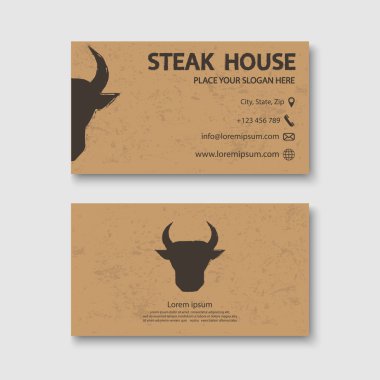 Steak House kartvizit .vector