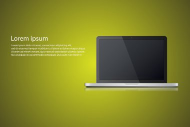Background.vector üstünde laptop