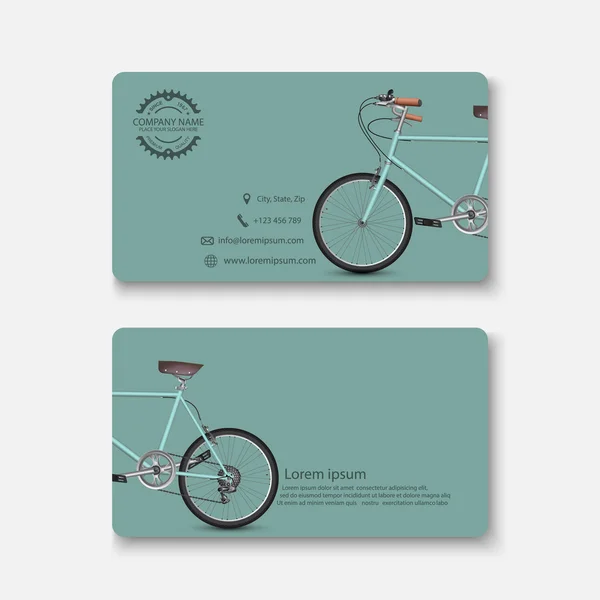 Cartão comercial bicycle.vector — Vetor de Stock