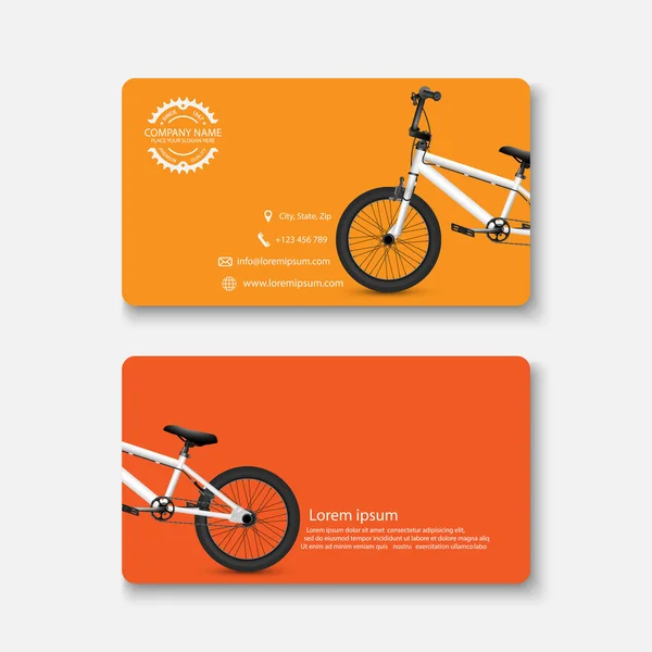 Cartão comercial bicycle.vector — Vetor de Stock