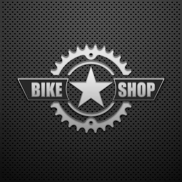 Fahrradgeschäft logo design.vector — Stockvektor