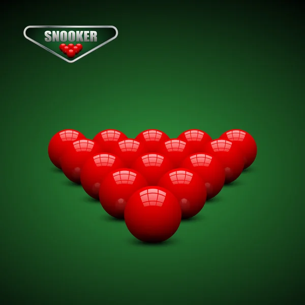 Snooker bollen på snooker table.vector — Stock vektor