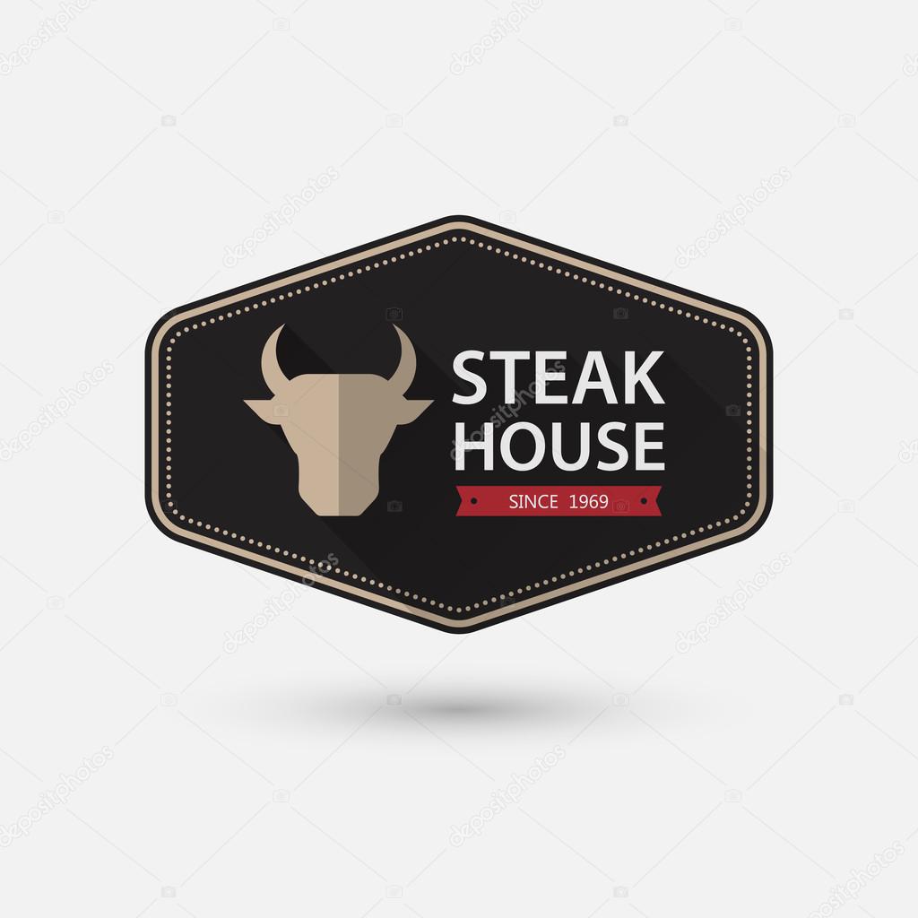 Steak House retro vintage Label.vector