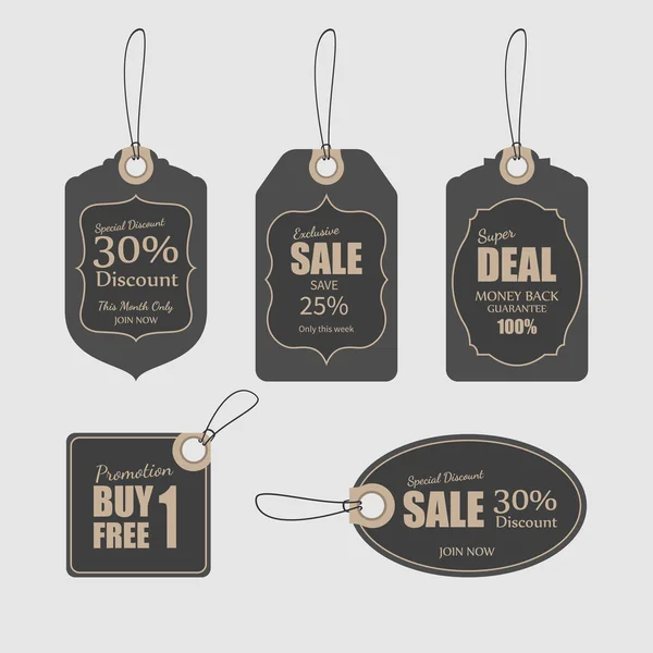 Set of tags for sale.vector — Stock Vector