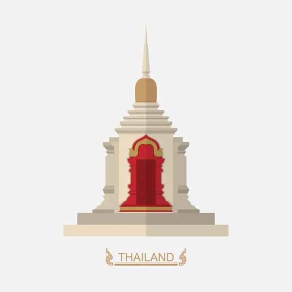 Pagoda.vector thaïlandais — Image vectorielle