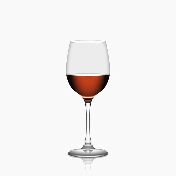 Wineglass on white — Stock Vector