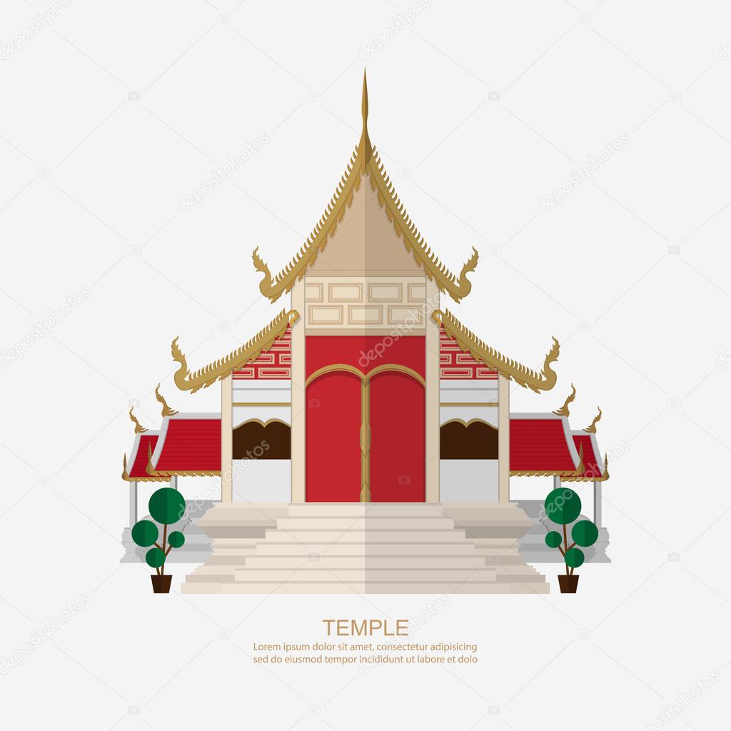 Thailand Temple,vector