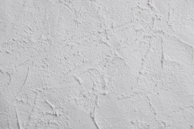 Dekoratif alçı duvar. Güzel Soyut Grunge Dekoratif Beyaz Stucco Duvar Arkaplanı. Metin İçin Sanatsal Kaba Biçimlendirilmiş Döşeme Afişi.