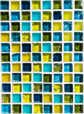 Seramik Mozaik Mavi ve Sarı