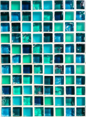 Seramik Mozaik Mavi ve Yeşil